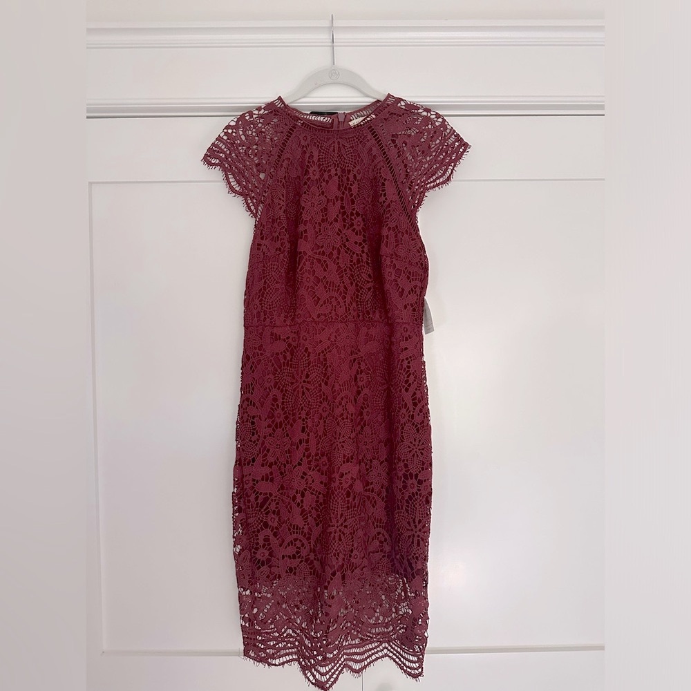 Burgundy Lace Dress
